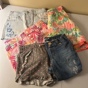 Girls large 10/12 cat & Jack lot - bottoms - skirt - shorts - jeans